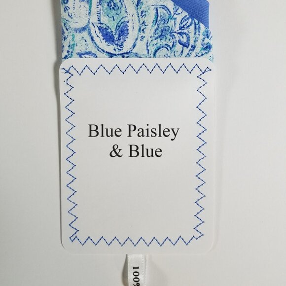 NEW - Contrasting Color 100% Cotton Pre-Folded Pocket Square Handkerchief Insert - Picture 4 of 8